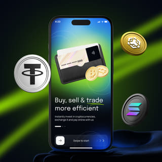 test dev trading platform interface on a mobile device
