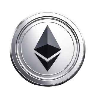 Floating graphic element of the Ethereum ETH cryptocurrency coin
