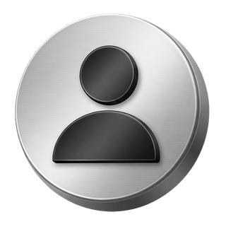 Dekoratives 3D-Silber-Benutzeravatar-Symbol auf der FAQ-Seite